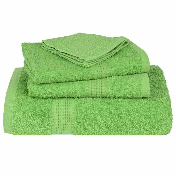 vidaXL Asciugamani 10 pz FROGN Verde Mela 100x200 cm 100% Cotone