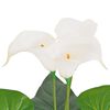 vidaXL Calla Lily Artificiale con Vaso 85 cm Bianco