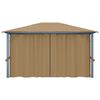 vidaXL Gazebo con Tenda 400x300 cm Grigio Talpa in Alluminio