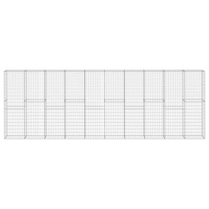 vidaXL Gabbione con Copertura in Acciaio Zincato 600x30x200 cm