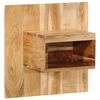 vidaXL Comodino 50x27x50 cm in Legno Massello di Acacia