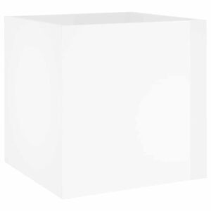 vidaXL Fioriera Bianco Lucido 40x40x40 cm in Legno Multistrato