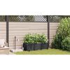 vidaXL Vaso da giardino 3 pcs Nero Acciaio