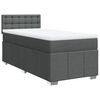 vidaXL Giroletto a Molle con Materasso Grigio Scuro 90x190 cm Tessuto