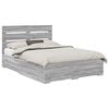 vidaXL Struttura del letto con cassetto Grigio Sonoma 140 x 190 cm