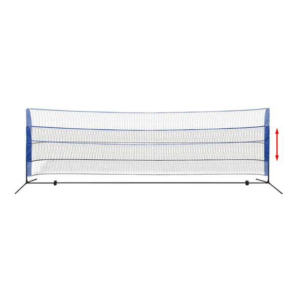 vidaXL Set Rete da Badminton con Volani 500x155 cm
