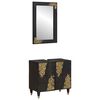 vidaXL Set di Armadi da Bagno 2 pz Nero 62 x 33 x 58 cm