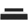vidaXL Letto con contenitore e LED con led Nero 200 x 200 cm Velluto