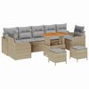 vidaXL Set Divano da Giardino 10 pz 9-Numero di posti