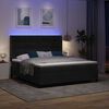 vidaXL Letto a molle con materasso con led Nero 180 x 200 cm Velluto