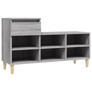 vidaXL Scarpiera Grigio Sonoma 102x36x60 cm in Legno Multistrato