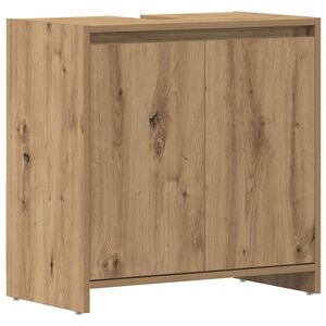 vidaXL Mobile Lavabo Bagno Rovere Artigianale Legno Multistrato