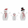 vidaXL Familia di Pupazzi di Neve Illuminati 3 pcs Bianco caldo