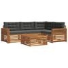 vidaXL Set di divani da esterno 5 pz Naturale e Antracite