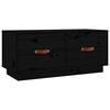 vidaXL Mobile Porta TV Nero 80x34x35 cm in Legno Massello di Pino