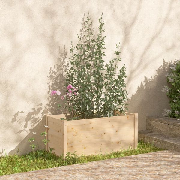 vidaXL Fioriere da Giardino 2 pz 100x50x50cm in Legno Massello di Pino