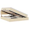 vidaXL Letto con contenitore LED e materasso Crema 160 x 200 cm