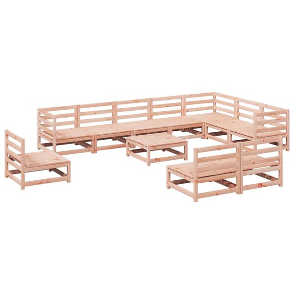 vidaXL Set Divani da Giardino 11 pz in Legno Massello Abete Douglas