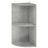 vidaXL Mensola angolare 2 livelli 41,5 x 41,5 x 72 cm