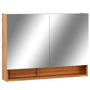 vidaXL Armadietto a Specchio con LED Rovere 80x15x60 cm in MDF