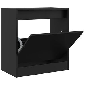 vidaXL Scarpiera Nera 60x34x63,5 cm in Legno Multistrato