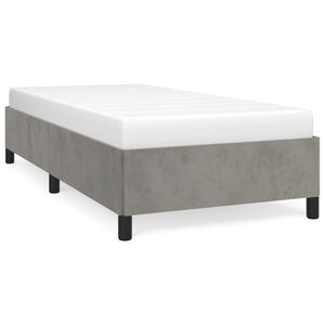 vidaXL Giroletto senza Materasso Grigio Chiaro 90x200 cm Velluto
