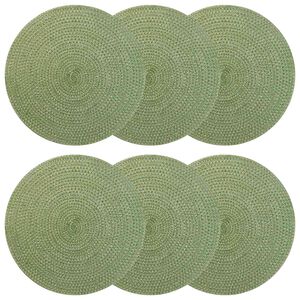 vidaXL Sottobicchieri in juta 6 pz Verde oliva 100% Juta Tossa