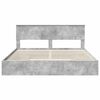 vidaXL Letto con Contenitore con testiera Grigio cemento 180 x 200 cm