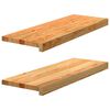 vidaXL Davanzali 2 pz Marrone Chiaro 70x30x2 cm Legno Massello Rovere