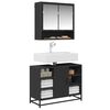 vidaXL Mobile Lavabo Bagno Nero 60x30x60 cm Legno Multistrato