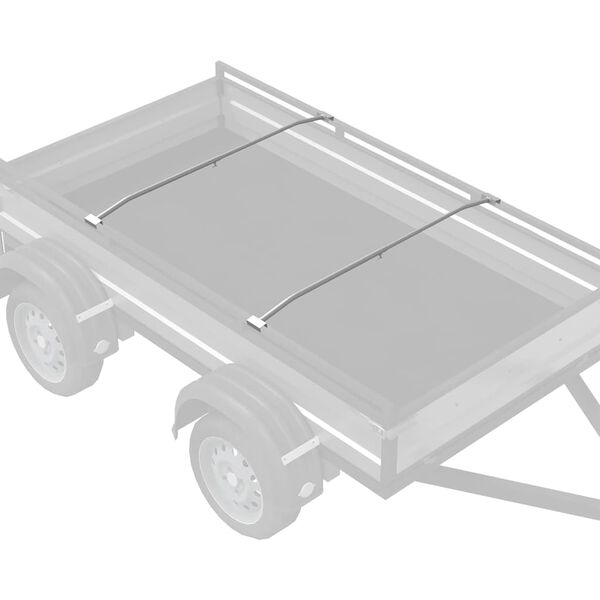 vidaXL adatto per supporto per telo piatto 2 pcs Argento 100-145 cm