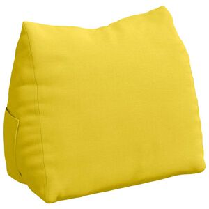 vidaXL Cuscino per Schiena Giallo Chiaro 60 x 20 x 50 cm Tessuto