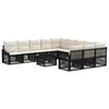 vidaXL Set Divano da Giardino 12 pz Nero polyrattan