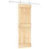 vidaXL Porta scorrevole Naturale e Bianco 70 x 210 cm
