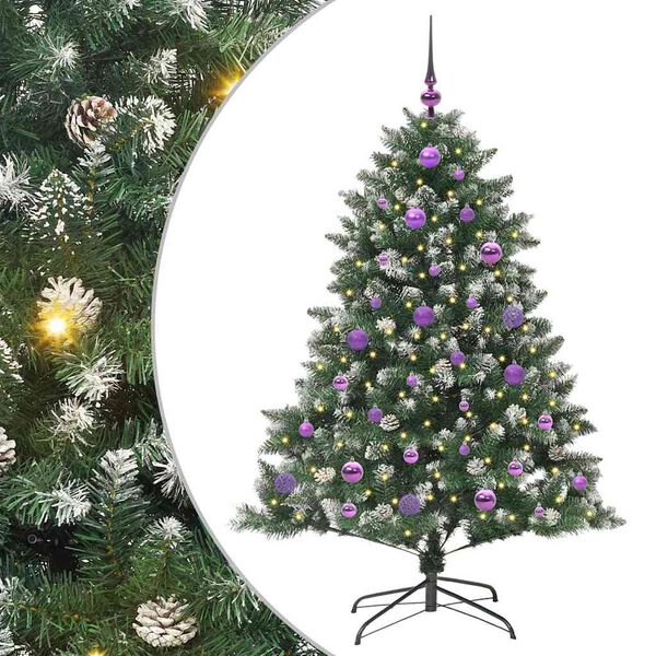 vidaXL Albero di Natale artificiale con 150 LED Verde 150 cm