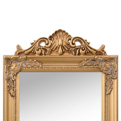 vidaXL Specchio Autoportante Dorato 40x160 cm