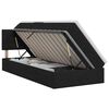 vidaXL Letto con contenitore e materasso Nero 90 x 190 cm Velluto