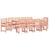 vidaXL Set da Pranzo per Giardino 11 pz in Legno Massello di Douglas