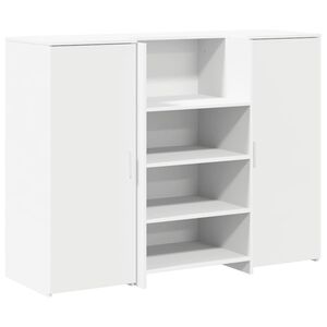 vidaXL Banco Reception Bianco 135x50x103,5 cm in Legno Multistrato