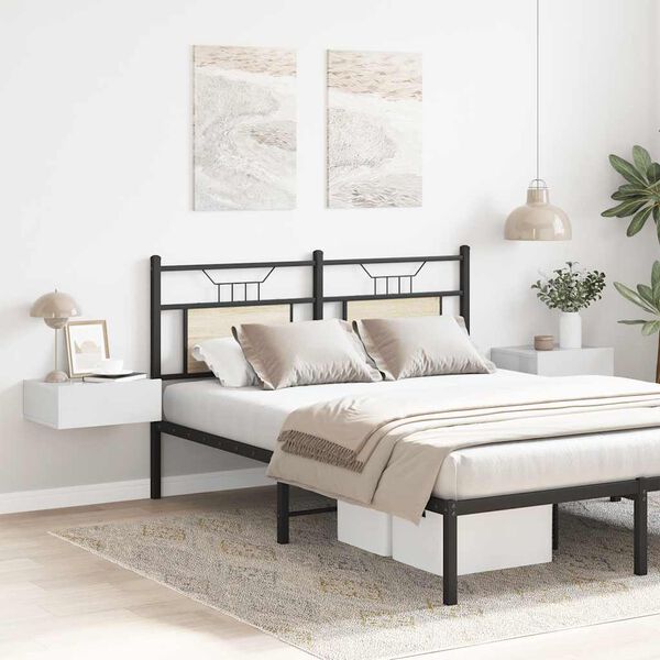 vidaXL Comodini Pensili 2pz Bianco Lucido 40x30x15cm Legno Multistrato