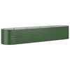 vidaXL Letto Giardino Acciaio Zincato 368x80x68 cm Verde