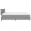 vidaXL Letto a Sorgente LED con led Grigio chiaro 200 x 200 cm Tessuto