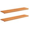 vidaXL Tappeti per scale 2 pz 110 x 30 x 2 cm Marrone Chiaro