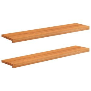 vidaXL Tappeti per scale 2 pz 110 x 30 x 2 cm Marrone Chiaro