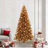vidaXL Albero di Natale con 300 LED con supporto Oro 240 cm PET