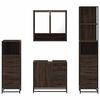 vidaXL Set Mobili da Bagno 4 pz Rovere Marrone in Legno Multistrato