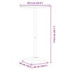 vidaXL Tavolo da Bar per Esterni Regolabile Ø59,5x70/114,5cm Alluminio