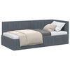 vidaXL Cornice del letto ad angolo Grigio scuro 90 x 200 cm Velluto