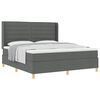 vidaXL Letto a molle con materasso Grigio scuro 180 x 200 cm Tessuto