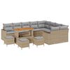 vidaXL Set Divano da Giardino 13 pcs Beige polyrattan